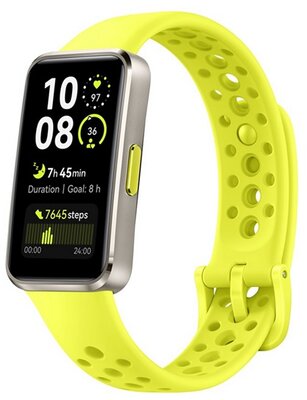 HUAWEI Band 10 okoskarkötő (alumínium keret, aktivitásmérő, pulzusmérő, hívásjelzés, vízálló, szilikon szíj) VILÁGOSZÖLD