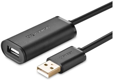UGREEN US121 adatkábel hosszabbító (USB aljzat - USB, 10m) FEKETE