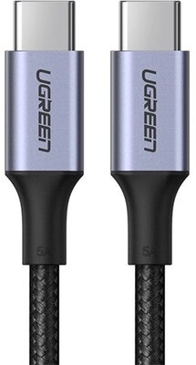UGREEN US316 adatkábel (Type-C - Type-C, 100W, 5A, gyorstöltő 3.0, 200cm) FEKETE