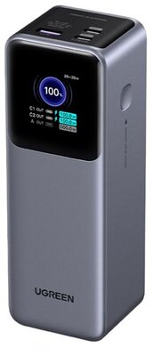 UGREEN Power Bank hordozható töltő, Nexode Power Bank, 25000mAh, 200W, Okos Digitális kijelzés, szürke