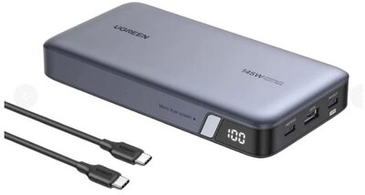 UGREEN Power Bank hordozható töltő 25000mAh, 145W, 3 eszköz töltése, szürke