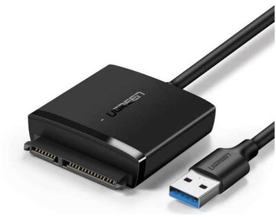 UGREEN USB 3.2 Gen 1 adapter USB-A - SATA 2,5" - 3,5" Konverter, 5 Gbps, fekete