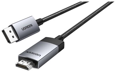 UGREEN Kábel DisplayPort DP - HDMI, 4K@60Hz, M/M, 1m, fekete