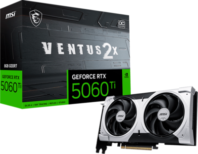 MSI RTX 5060 Ti 8G VENTUS 2X PLUS, GDDR7, 128 bit, 180W