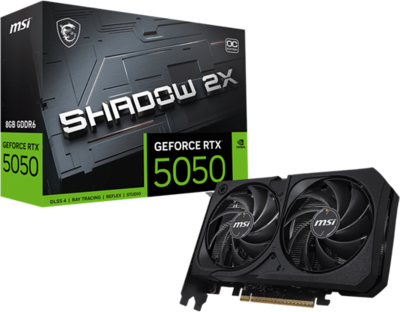 MSI Videokártya PCI-Ex16x nVIDIA RTX 5050 SHADOW 2X 8GB DDR6 OC BULK