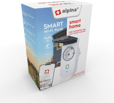 Alpina 26514 okos konnektor, fogysztásmérővel