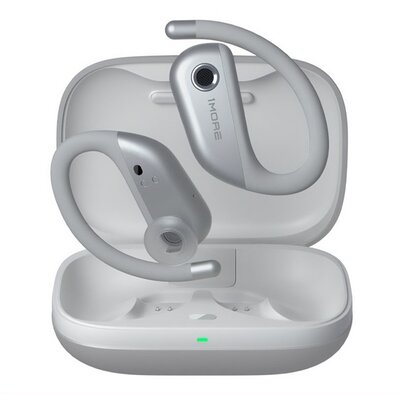 1MORE FIT OPEN bluetooth fülhallgató SZTEREO (v5.3, TWS, mikrofon, IPX5, fülre akasztható + töltőtok) EZÜST