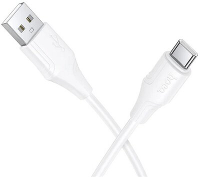 HOCO X124 adatkábel (USB - Type-C, 3A, gyorstöltő, 100cm) FEHÉR