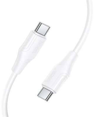 HOCO X124 adatkábel (Type-C - Type-C, 60W, gyorstöltő, 100cm) FEHÉR