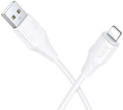 HOCO X124 adatkábel (USB - lightning, 2.4A, gyorstöltő, 100cm) FEHÉR