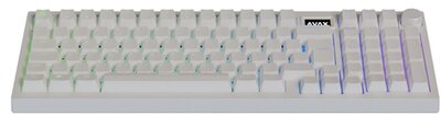 AVAX GM03 PRO Fehér 98% Gasket RGB tri-mode mechanikus billentyűzet Gateron piros switch, magyar kiosztás