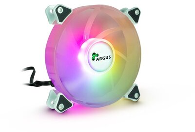 ARGUS Gamer hűtő ventilátor, 4 tűs, PWM, 140mm, RGB - 1 darabos kiszerelés, fehér