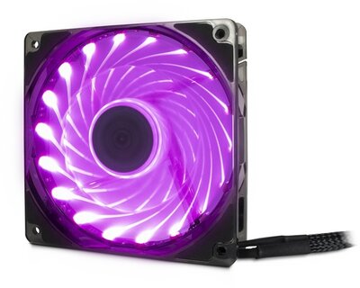 ARGUS Gamer hűtő ventilátor, 4 tűs, PWM, 120mm, RGB - 1 darabos kiszerelés, fekete