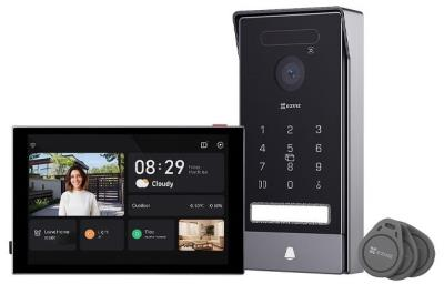 EZVIZ HP7 Pro videó kaputelefon, 4K kamera, 8" érintőképernyő, arcfelismerés + tenyérazonosítás, Wi-Fi kapcsolat, kétirá