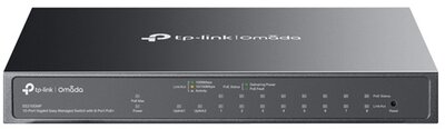TP-LINK OMADA Switch 9x1000Mbps (8xPOE+) +1xGigabit SFP kombó Fémházas Easy Smart, ES210GMP