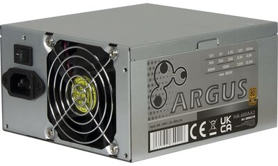 ARGUS Tápegység ATX HA-600AA2, 80mm
