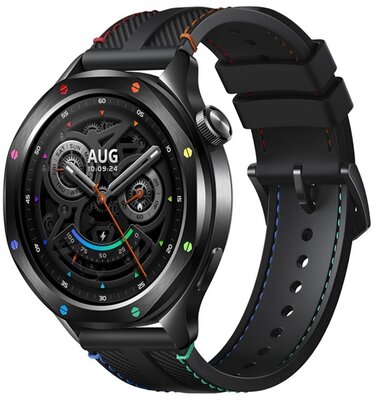 XIAOMI Watch S4 okosóra (szilikon szíj, aktivitásmérő, pulzusmérő, telefonhívás, GPS, NFC, 5 ATM, vízálló) RAINBOW