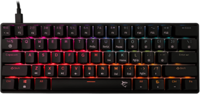 WHITE SHARK GK-004113B/R-HU SHINOBI-2/B-R-HU vezetékes mech. bill. 62 piros gomb,fekete, magyar