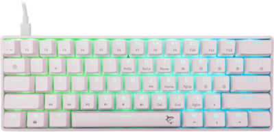 WHITE SHARK GK-004223W/BL-HU SHINOBI-2/W-BL-HU vezetékes mech. bill. 62 kék gomb,fehér,magyar