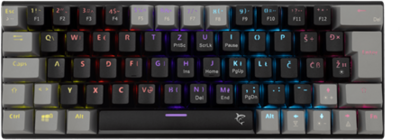 WHITE SHARK GK-002123V2-B-G/BL-HU WAKIZASHI-2-B-G/BL-HU vezetékes mech.bill.fekete/szürk magyar,64 kék