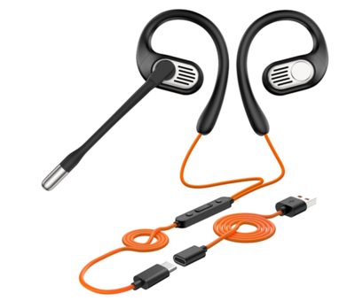 ONEODIO Sport Fejhallgató - OpenRock LINK 10 Black (premium, légvezetés, BT 6.0, fekete, USB-C, USB-A)