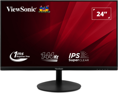 ViewSonic Monitor 23,8" - VA24E2-H (IPS, 16:9, 1920x1080, 144Hz, 1ms, 250cd/m2, D-sub, HDMI, VESA)