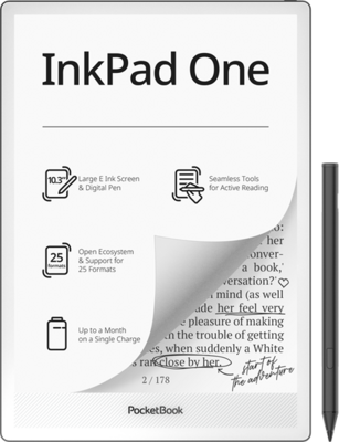 POCKETBOOK e-Reader PB1030-8-WW INKPad ONE fekete (10,3" E-Ink Mobius, auto. háttérv., 1,8GHz,32GB,3700mAh,WIFI, BT)