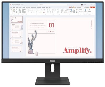 LENOVO Monitor - ThinkVision E24-40; 23,8" FHD 1920x1080 IPS, 16:9, 4ms, 100Hz, 1300:1, 250cd/m2, HDMI, DP, VGA, Pivot