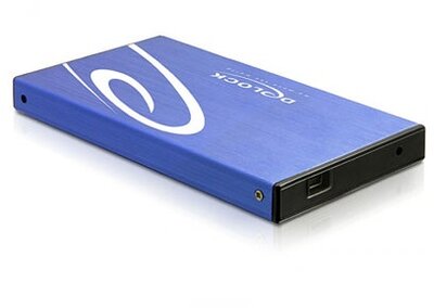 Delock külső 2.5" IDE HDD ház, USB 2.0, Kék