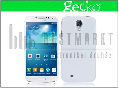 Samsung i9500 Galaxy S4 hátlap képernyővédő fóliával - Gecko Ultra Slim - white - GG960004