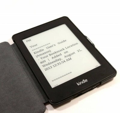 C-Tech AKC-05BK kemény flip tok Amazon Kindle Paperwhite ebook olvasókhoz Fekete