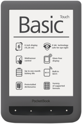 Pocketbook PB624 BASIC 6" E-book - szürke (PB624-Y-WW)