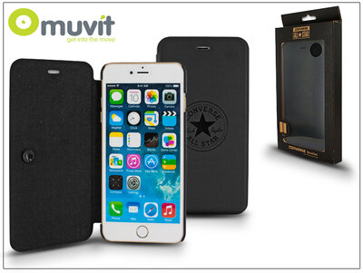 Muvit Converse Booklet Apple iPhone 6 Plus flipes tok - Fekete
