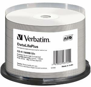 Verbatim CD-R Nyomtatható CD lemez Hengerdoboz 50db