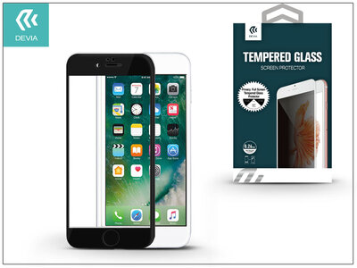 Devia Full Screen Tempered Glass Apple iPhone 7 Plus üveg képernyő- + Crystal hátlapvédő fólia (1+1 db) - Fekete