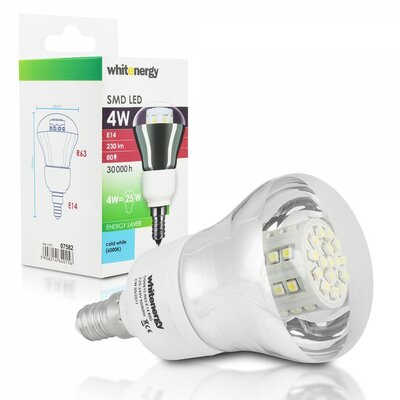 Whitenergy | E14 | 80 SMD 2528 | 4W | 230V | hidegfehér | reflektor LED izzó