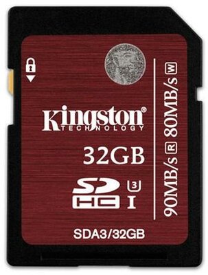 Kingston 32GB SD (SDHC UHS-I SC3) (SDA3/32GB) memória kártya
