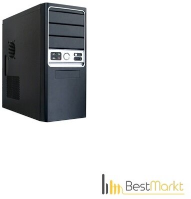 HKC 3011NS 400W 8cm fekete mikroATX ház