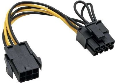 Inline 6PIN (vga) - 8PIN (vga), átalakító kábel