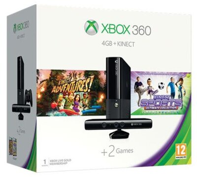 Microsoft Xbox360 E 4GB Kinect Bundle + Kinect Sport Ultimate