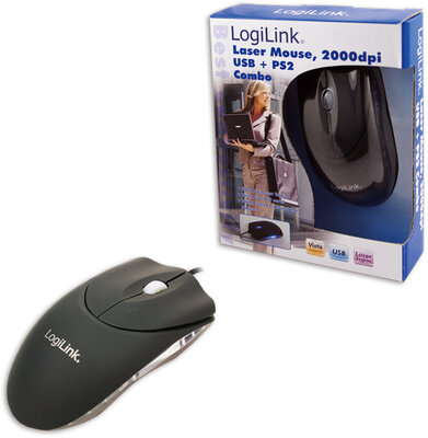 LogiLink Lézer Egér Fekete (ID0009A)