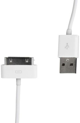 Whitenergy USB 2.0 kábel iPad iPhone 4 transfer/töltőhöz 30cm fehér