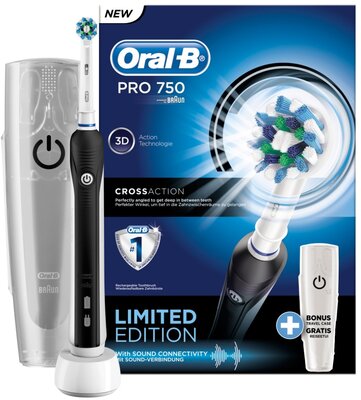 Oral-B D16.513.UX Braun Pro 750 CrossAction Black Edition elektromos fogkefe