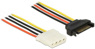 DeLOCK 60137 Tápkábel 50cm (SATA 15pin anya - Molex 4pin anya)