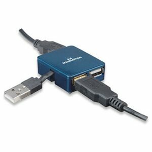 Manhattan 160605 Hi-Speed USB 2.0 Micro Hub, 4 Portos, Bus Power
