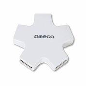OMEGA USB 2.0 HUB 4 portos csillag alakú, fehér