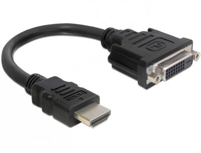 Delock HDMI male - DVI 24+1 female 20 cm 65327