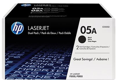 HP 05A CE505D toner Dual Pack - Fekete