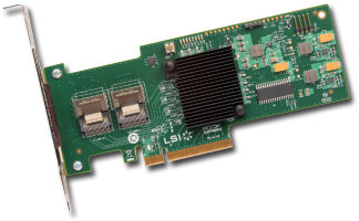 RAID Controller LSI LOGIC MegaRAID SAS 9240-8i (8ch Internal LSISAS2008, 6Gb/s up to 64 SAS/SATA/SSD, PCI-E 2.0 X8, RAID 0,1,5,10,50, JBOD, 2 Connector 1xMini-SAS SFF-8087 to 4x SATA, LP Bracket MD2), No Cables, LSI00200