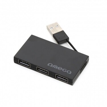 Omega OUH24BB USB 2.0 HUB (4 port) Fekete